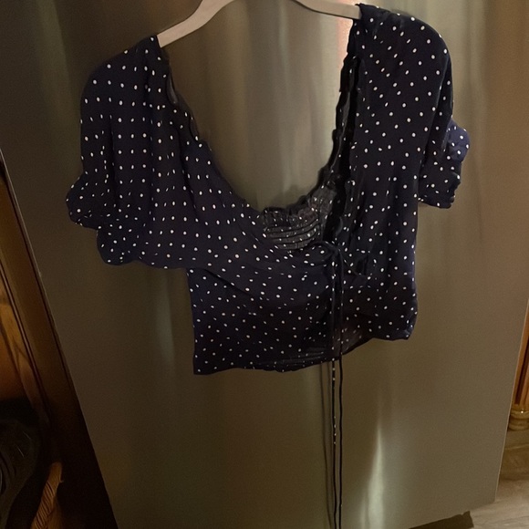 AEO Navy Polka Dot Corset Top 💙🦅 - Picture 12 of 14